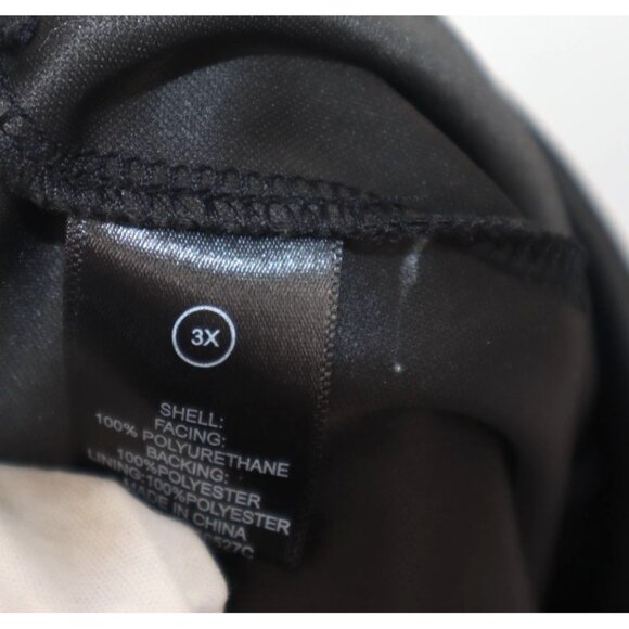 Fashion Nova Black Faux Leather Halter Jumpsuit 3X  Belt Whimsygoth Party Siren - Picture 8 of 10